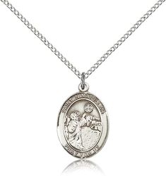 Sterling Silver St. Nimatullah Patron Saint Medal Pendant - Medium" itemprop="image