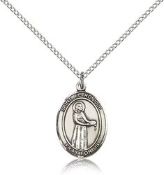 Sterling Silver St. Petronille Patron Saint Medal Pendant - Medium" itemprop="image