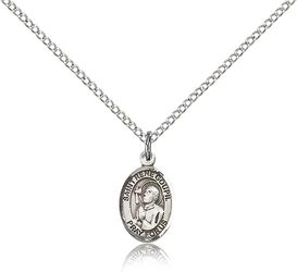 Sterling Silver St. Rene Goupil Patron Saint Medal Pendant - Small" itemprop="image