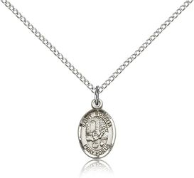 Sterling Silver St. Rosalia Patron Saint Medal Pendant - Small" itemprop="image