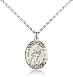 Sterling Silver St. Tarcisius Patron Saint Medal Pendant - Medium" itemprop="image