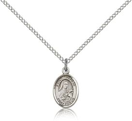 Sterling Silver St. Therese of Lisieux Patron Saint Medal Pendant - Small" itemprop="image