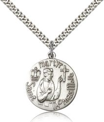 Sterling Silver St. Thomas More Medal Pendant" itemprop="image