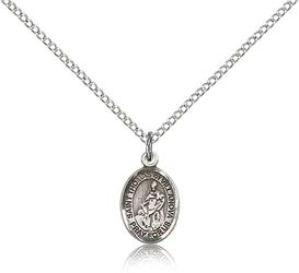 Sterling Silver St. Thomas of Villanova Patron Saint Medal Pendant - Small" itemprop="image