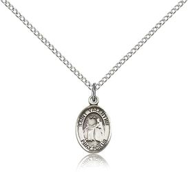 Sterling Silver St. Valentine of Rome Patron Saint Medal Pendant - Small" itemprop="image