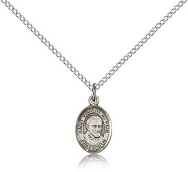 Sterling Silver St. Vincent de Paul Patron Saint Medal Pendant - Small" itemprop="image