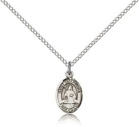 Sterling Silver St. Walburga Patron Saint Medal Pendant - Small" itemprop="image