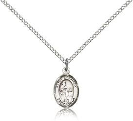 Sterling Silver St. Zachary Patron Saint Medal Pendant - Small" itemprop="image