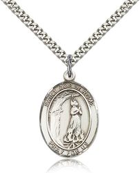 Sterling Silver St. Zoe of Rome Patron Saint Medal Pendant - Large" itemprop="image