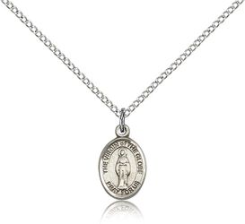 Sterling Silver Virgin Of The Globe Patron Saint Medal Pendant - Small" itemprop="image