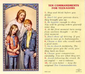 The Ten Commandments for Teenagers Prayer Card" itemprop="image