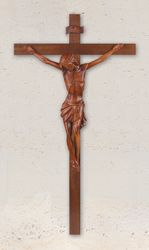 Thick Wood Crucifix" itemprop="image