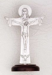 Trinity Cross on Premium Wood Base (8 inch)" itemprop="image