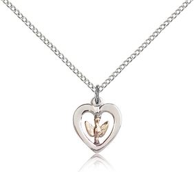 Two-Tone GF/SS Holy Spirit Medal Pendant" itemprop="image