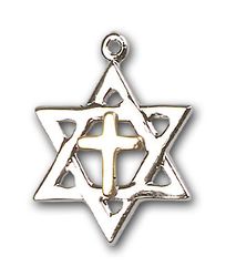 Two-Tone GF/SS Star of David Medal Pendant" itemprop="image