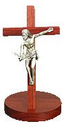 Walnut Cross With Fine Pewter Gift Of The Spirit Figure (8 inch)" itemprop="image