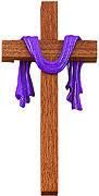 Walnut Cross With Fine Pewter Robe ( Purple )" itemprop="image