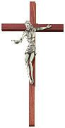 Walnut Cross With Resin Antique Silver Finish Gift Of The Spirit Figure (22 inch)" itemprop="image