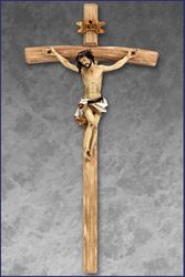 Wood Carved Oberammergau Crucifix" itemprop="image