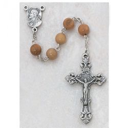 Wood Round Rosary 6MM" itemprop="image