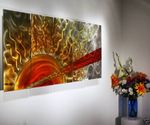 Large Metal Wall Art, Abstract Sunshine Painting, Wall Sculpture, Design by Alex Kovacs - W79