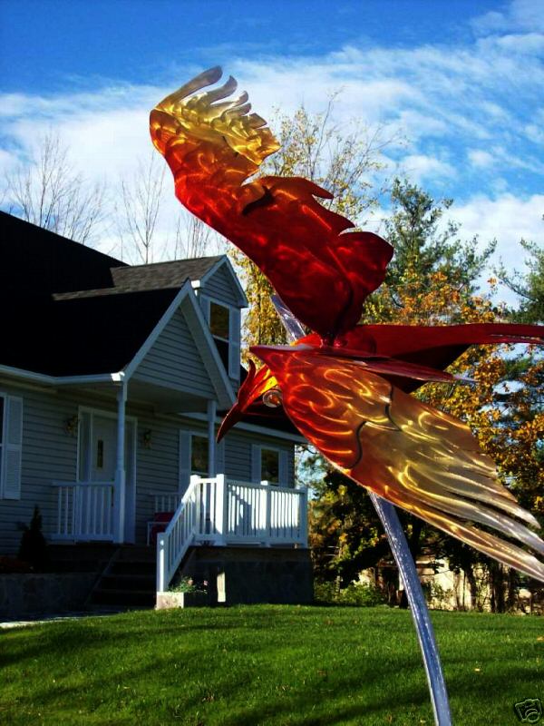 Metal Bird Sculpture, 