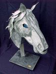 Metal Race Horse Table Sculpture, Racetrack Horse Abstract Art, Modern Table Metal Sculpture, Metal Art Decor Sculpture, Original Art, Design by Alex Kovacs - AK1