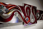 Alex Kovacs - Modern Abstract Unique Metal Sculpture Rainbow Art Wall Decor - W790