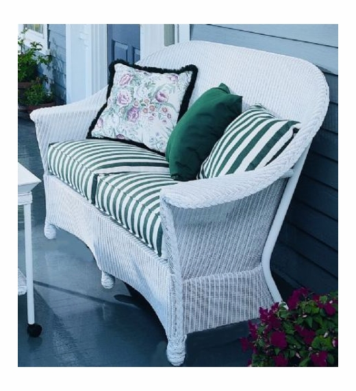 Lloyd Flanders Front Porch Loveseat Replacement Cushions- Bottoms Only