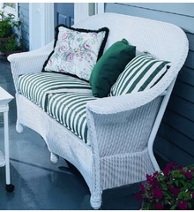 Lloyd Flanders Front Porch Loveseat Replacement Cushions- Bottoms Only