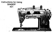 Singer 401 Manual-Top Wind Bobbin