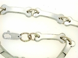 Dog Bone Flat B3W 7" Bracelet (WG)