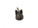 German Shepherd C502Y Head/Rhodium