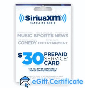 Instant Sirius XM Radio Prepaid Card (No Shipping)