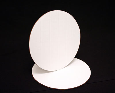 119 - 8-inch White Cake Round, Coated Corrugated Single Wall Cake Board