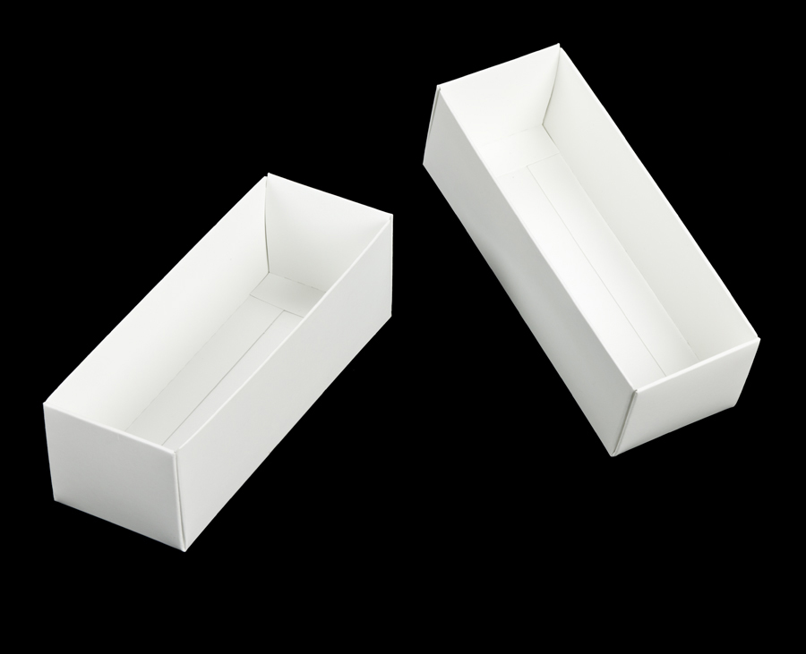 3147 - 6" x 2 1/4" x 2" White Macaron Box Base Only