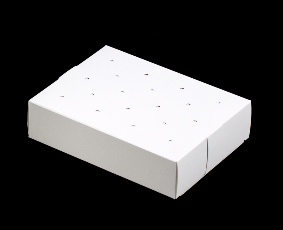 3287 8 1/2" x 6" x 2" White Cake Pop Stand for Sticks