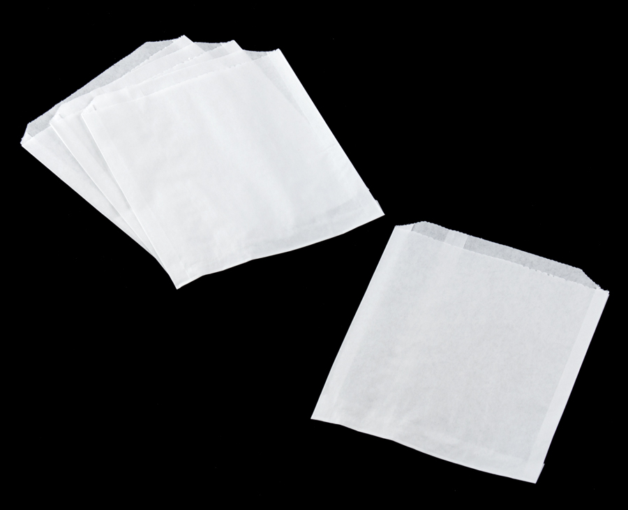 3319 6" x 3/4" x 6 1/2" Pastry / Cookie Bag, Grease Resistant, White