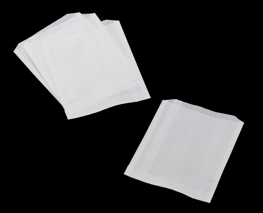 3320 6" x 3/4" x 7 1/4" Pastry / Cookie Bag, Grease Resistant, White