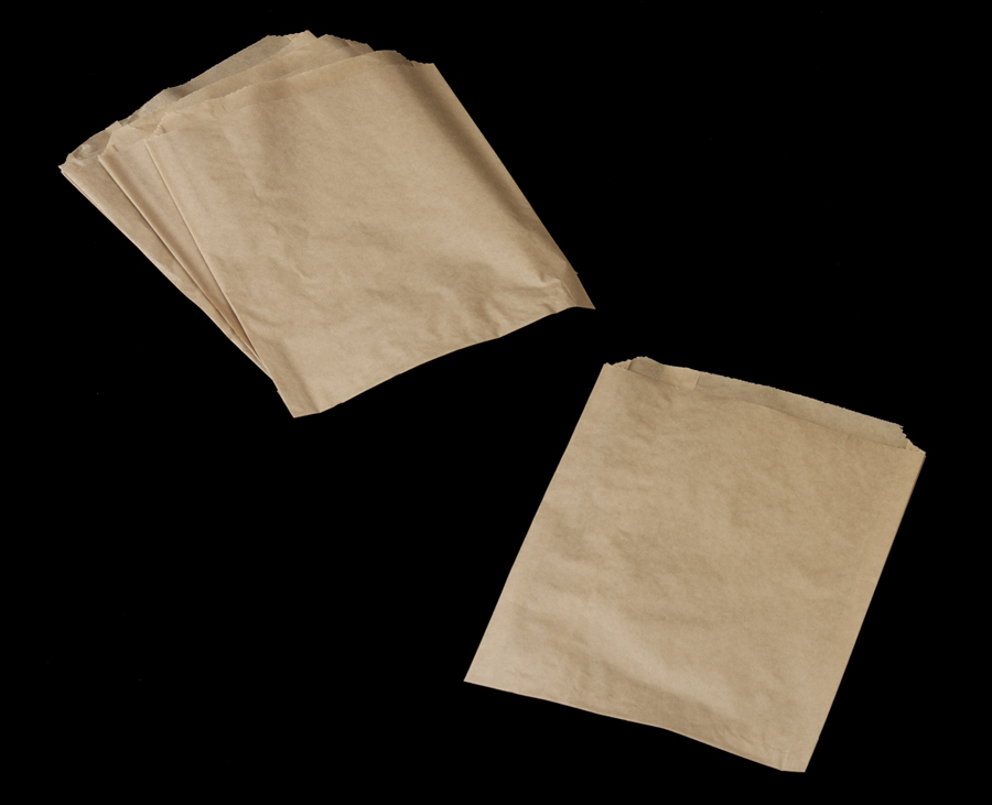 3322 6 1/2" x 1" x 8" Pastry / Cookie Bag, Grease Resistant, Kraft