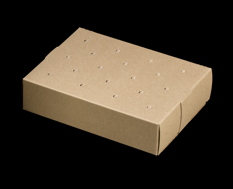 3466 8 1/2" x 6" x 2" Brown Cake Pop Stand for Paper Straws