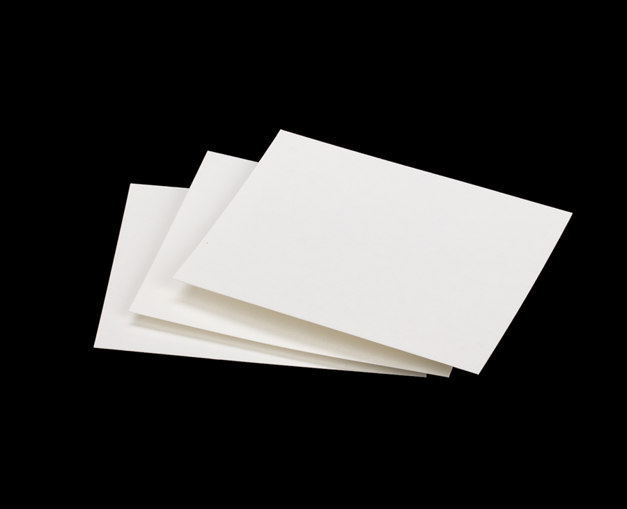 3796q10 4" x 5" White Grease Resistant Cookie Card, 10 PACK