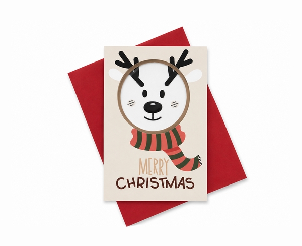 4703 - Merry Christmas Deer Cookie Greeting Card, 6-pack