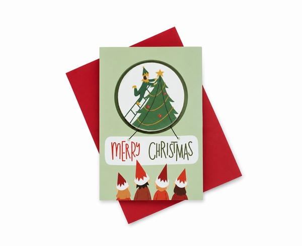75671 - Merry Christmas Tree Cookie Greeting Card, 6-pack