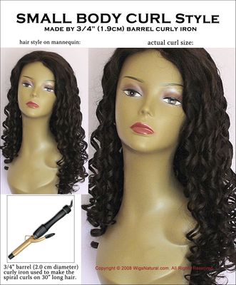 Small Body Curl - made by 3/4" Barrel Curly Iron 