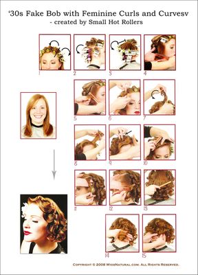 '30s Fake Bob with Feminine Curls and Curves - with Small Hot Rollers