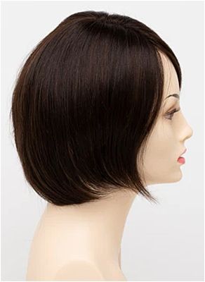 Amelia Envy human hair wig, Hand-tied Mono top Lace front, color shown dark brown