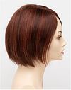 Amelia Envy human hair wig, Hand-tied Mono top Lace front, color shown dark red
