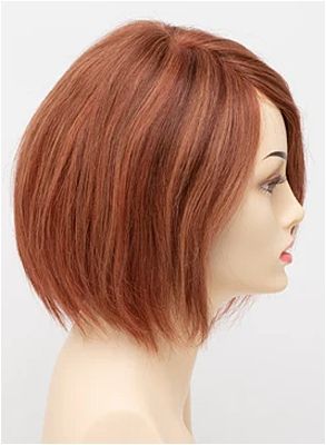 Amelia Envy human hair wig, Hand-tied Mono top Lace front, color shown lighter red