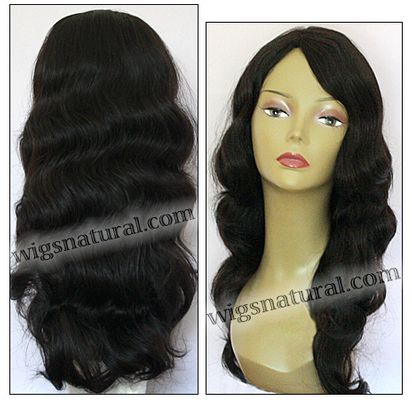 Bobbi Boss Indian Remi Human hair wig, MH 1217 BECCA, color shown 1B